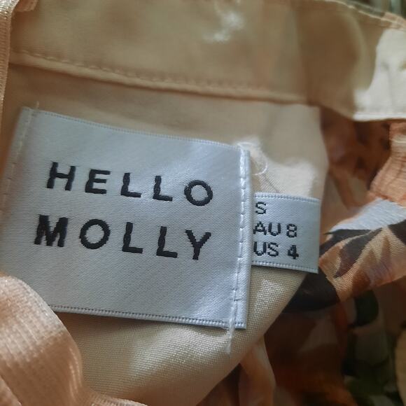 Hello Molly Floral Mini Dress - Pink and Brown - Picture 4 of 7